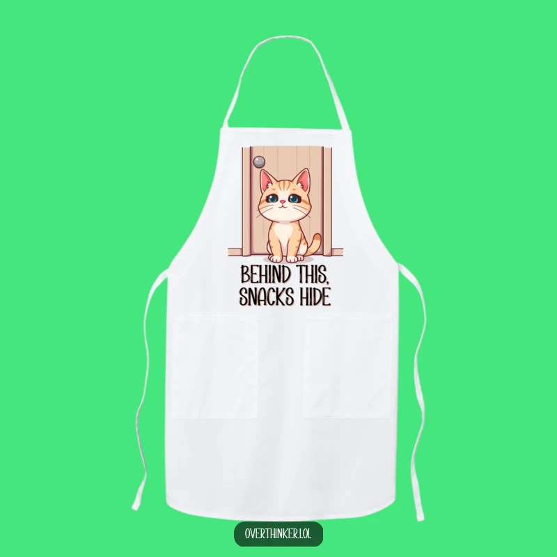 Funny Cat Chef Apron: Door Stare Focus, Hilarious Kitchen Style