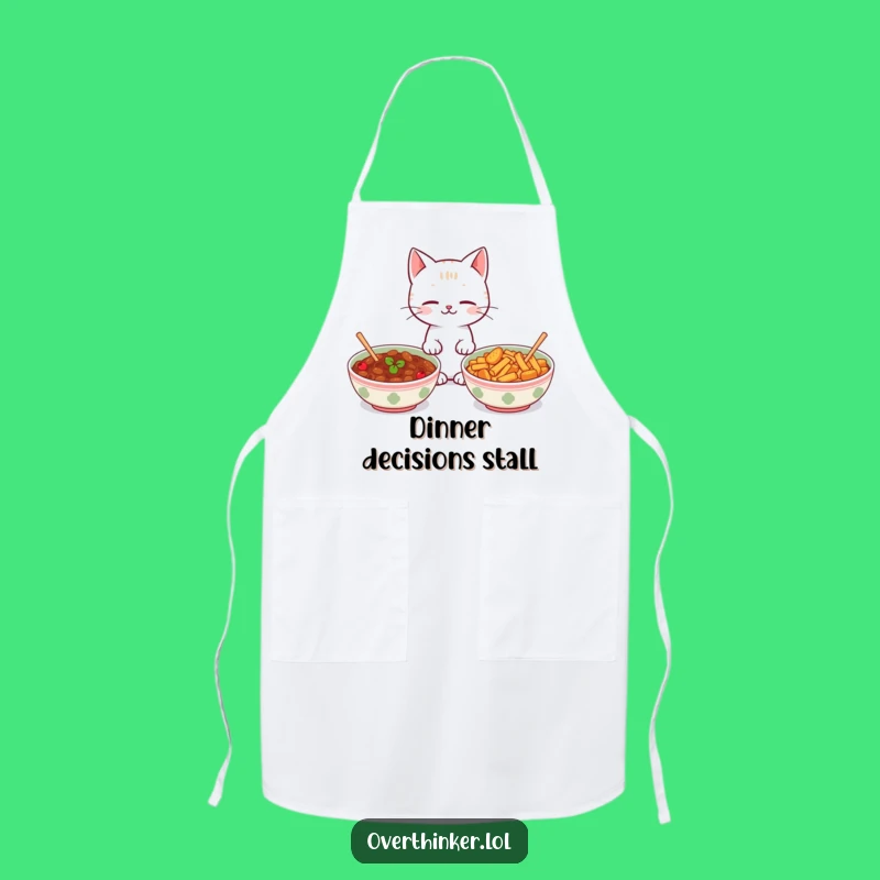 Chef's Funny Kawaii Cat Food Apron - Kitchen Choice and Funny Gift
