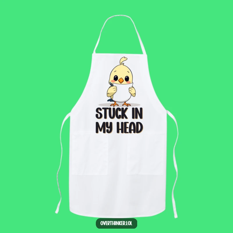 Funny Bird Chef Apron: Overthinking Your Culinary Creations Hilariously