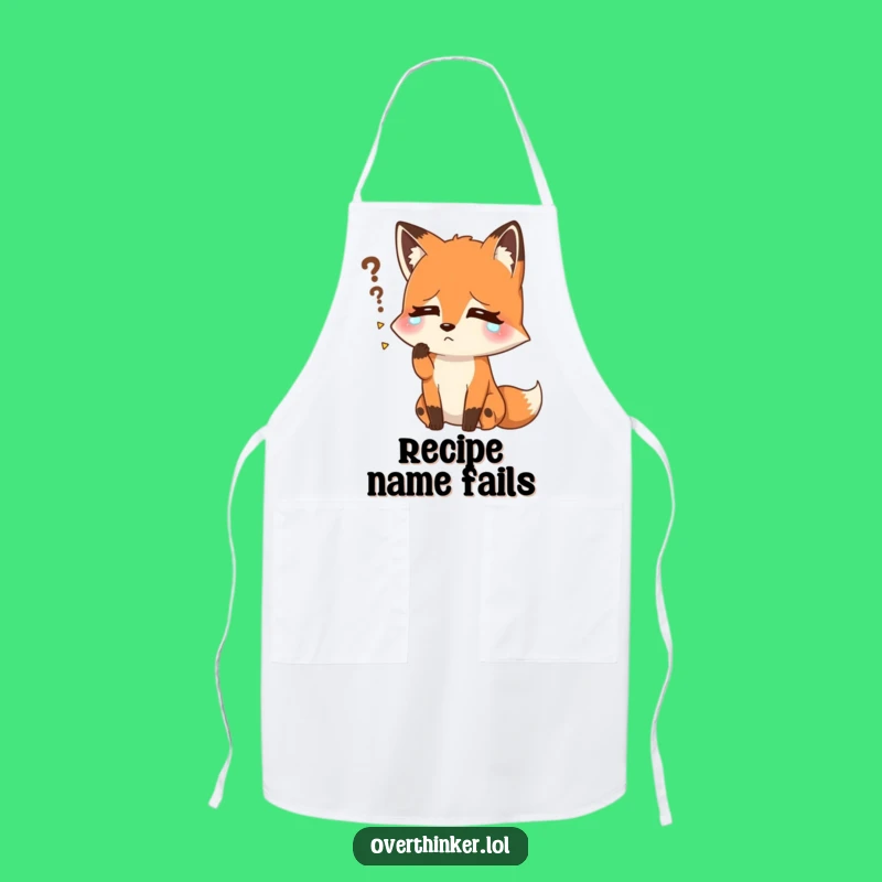 Funny Fox Name Recall Apron: Sweaty Vixen Chef, Perfect Kitchen Gift