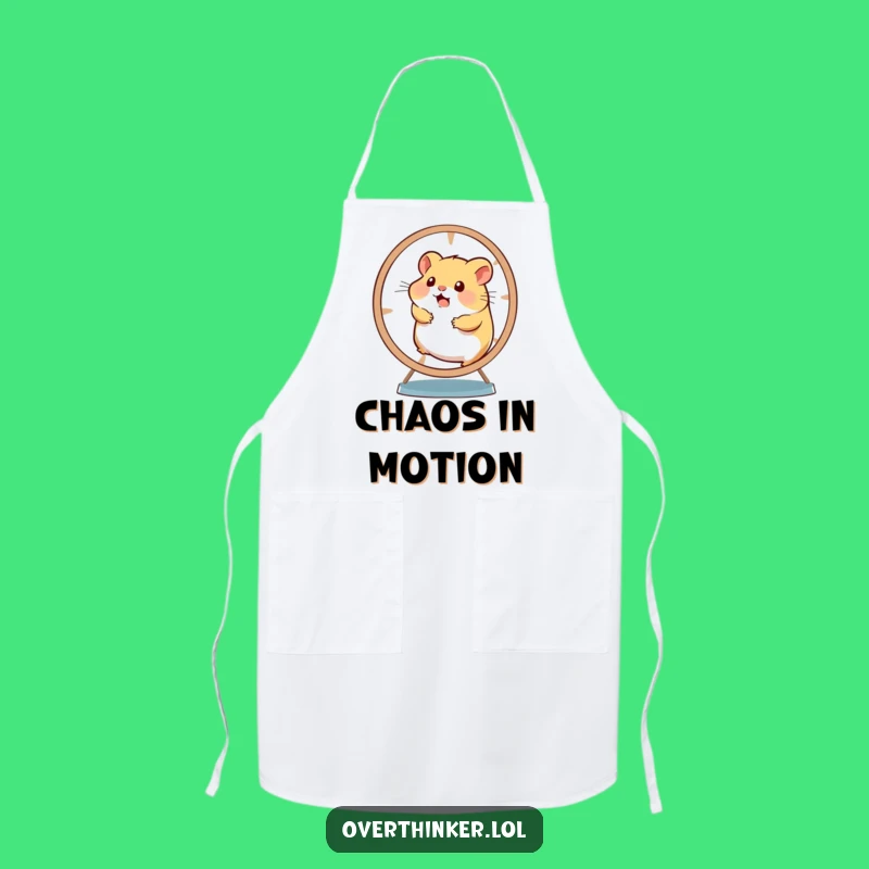 Funny Hamster Chef Apron - Overwhelmed Kitchen Hero for a Funny Gift