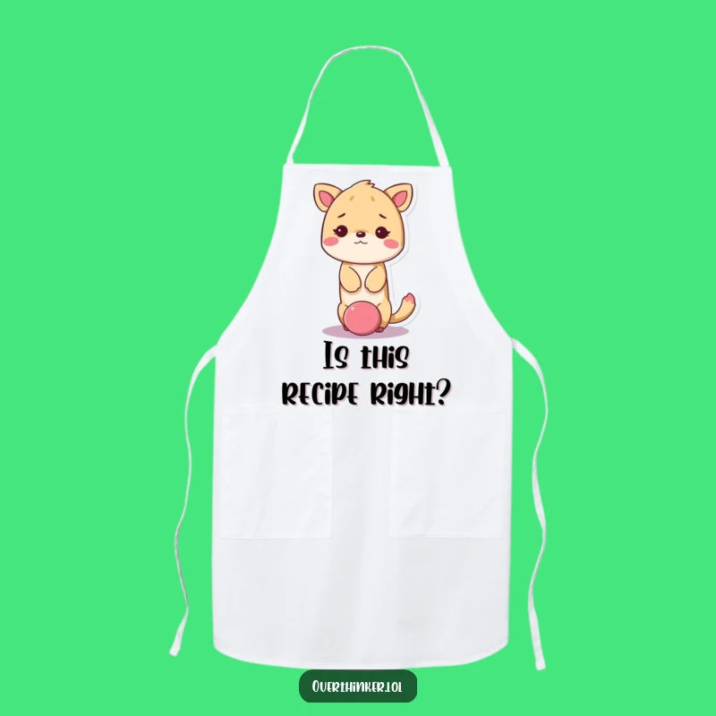Funny Kawaii Animal Question Apron - Dazed Chef Gift