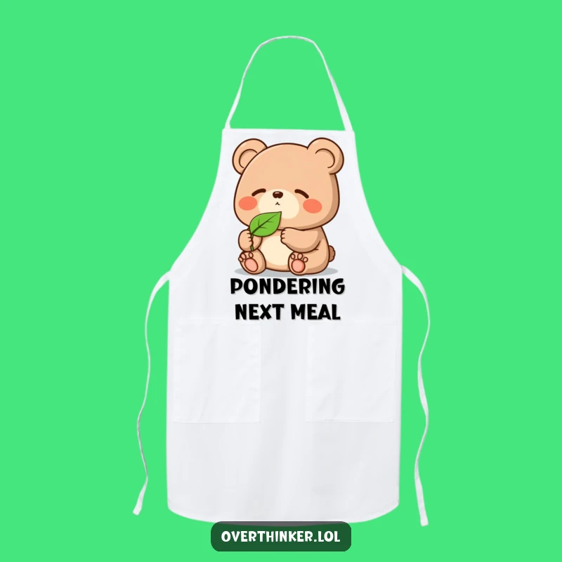 Funny Kawaii Bear Apron: Kitchen Contemplations, Perfect Cooking Gift