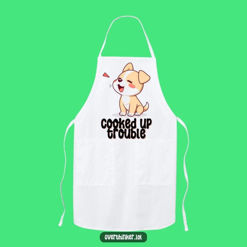 Funny Kawaii Dog Apron: Kitchen Courage, Perfect Chef Gift