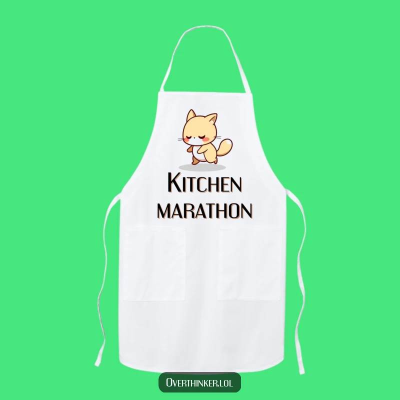 Funny Pacing Character Apron: Kitchen Contemplation Gift