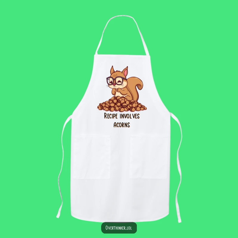 Funny Overthinking Squirrel Apron: Count Your Ingredients, Your Funny Gift Accessory