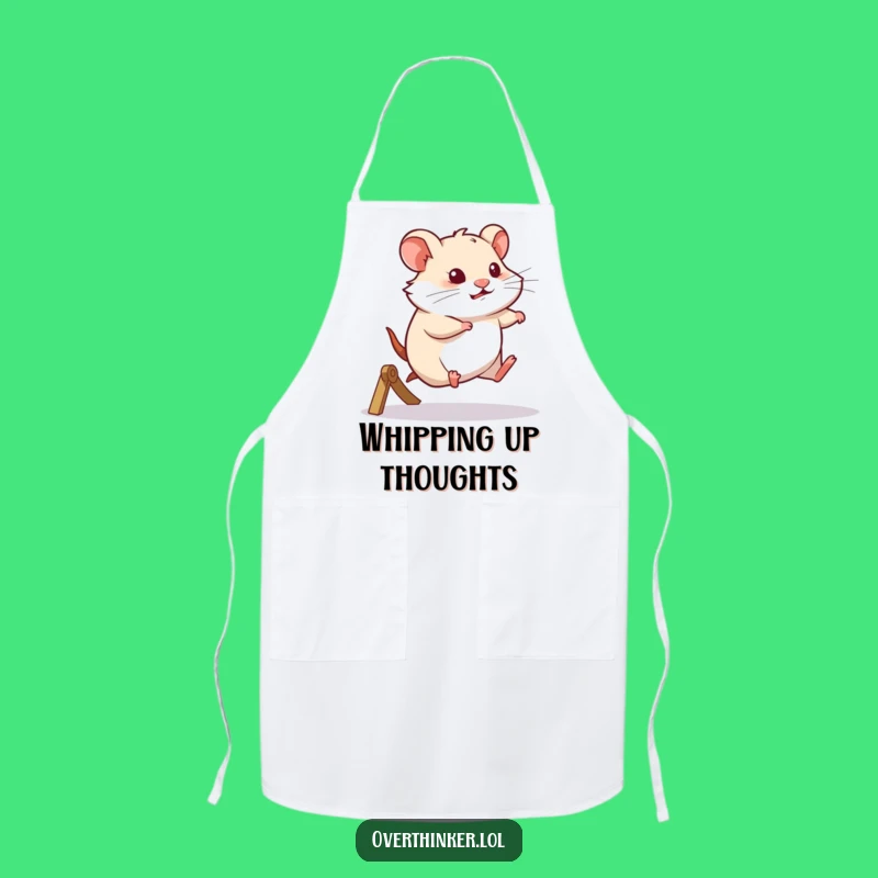 Funny Hamster Apron: Thoughtful Wheel Runner While You Cook