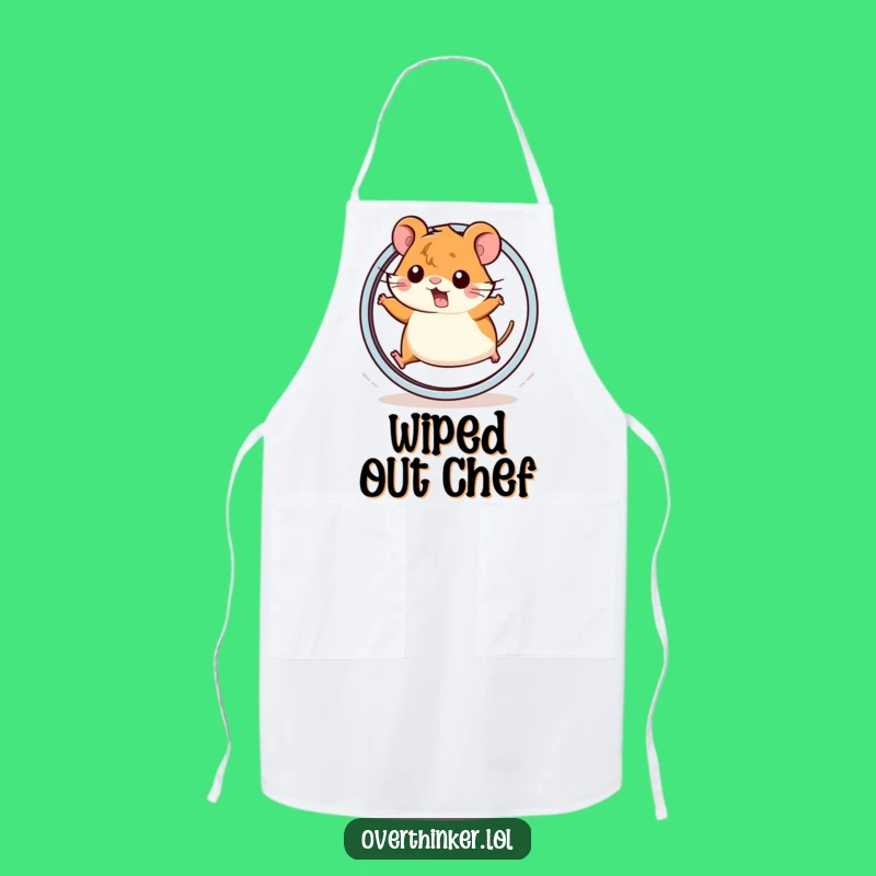 Chef's Funny Kawaii Hamster Wheel Apron - Kitchen Break and Funny Gift