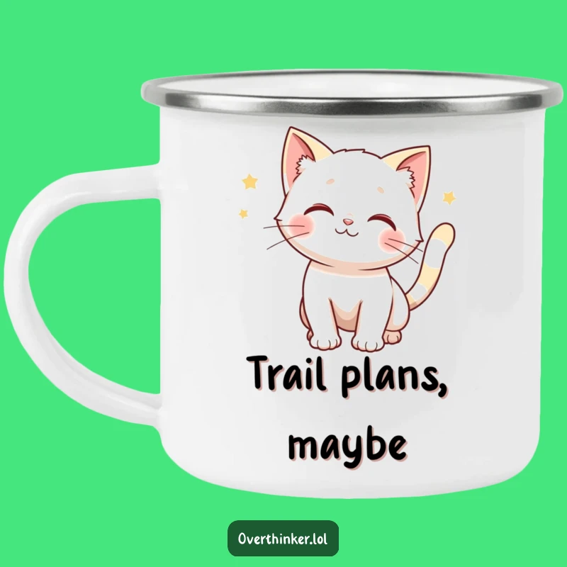 Funny Cat Tail Camping Mug: Sip Your Strategies Under the Stars!