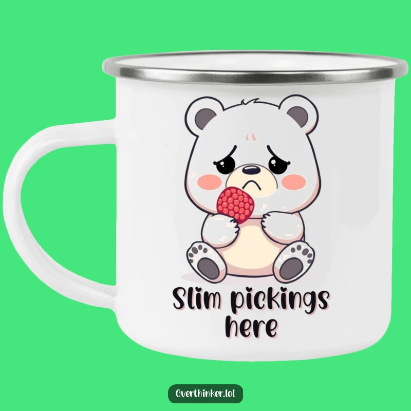 Funny Grumpy Bear Camping Mug - Minimalist Outing Fuel for a Funny Gift