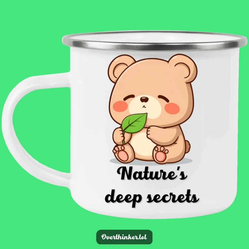 Funny Kawaii Bear Camping Mug: Outdoor Thoughts, Perfect Adventure Gift