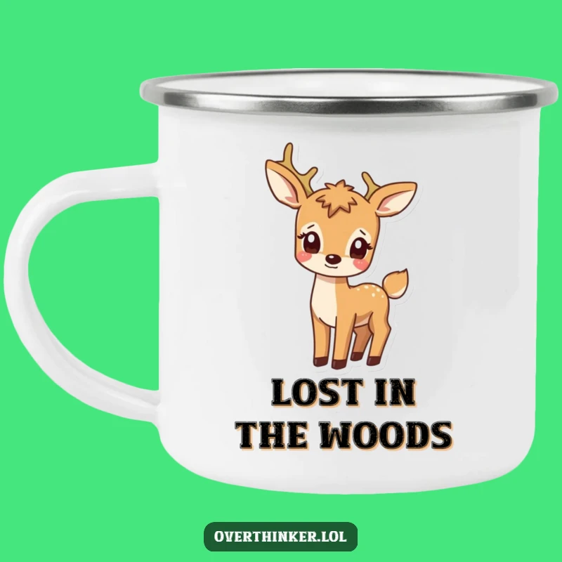 Adventure Funny Deer Watching Tail Camping Mug - Whimsical Outdoor Gift