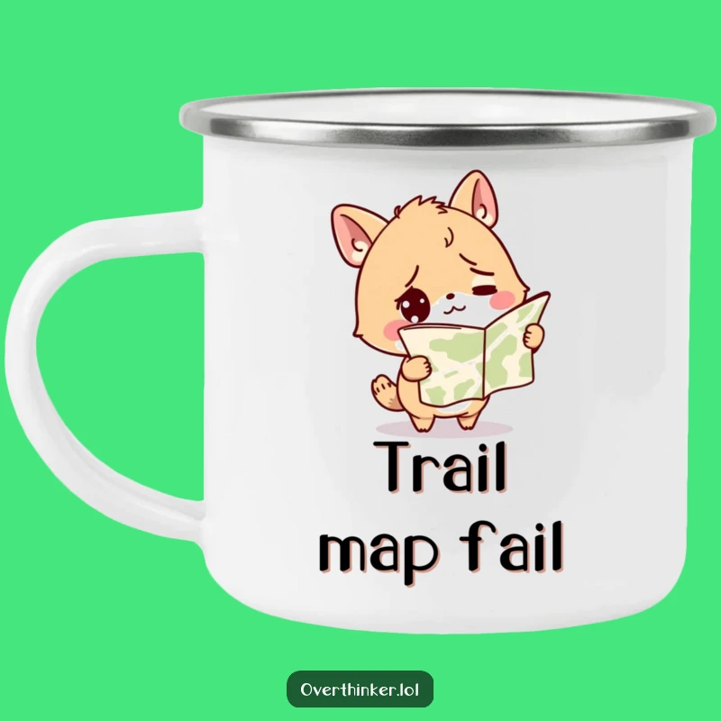 Funny Campfire Map Mug: Lost Animal, Upside Down Map, Durable Funny Gift!