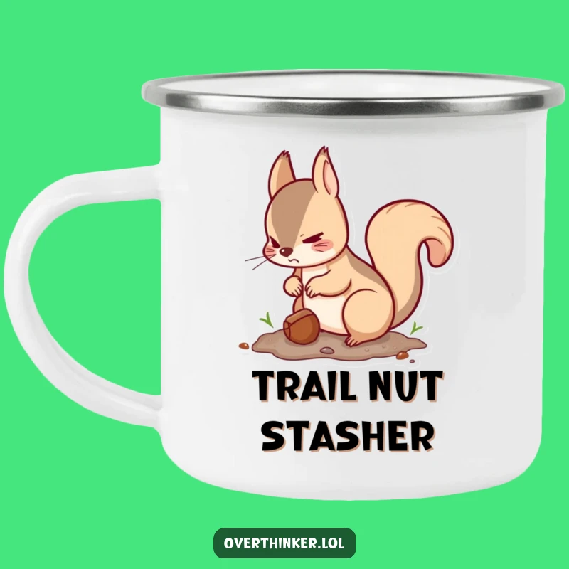 Adventurous Funny Kawaii Squirrel Nut Camping Mug - Outdoor Funny Gift