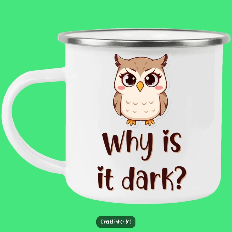 Funny Owl Camping Mug: Adventure with Questions, A Hilarious Outdoor Gift