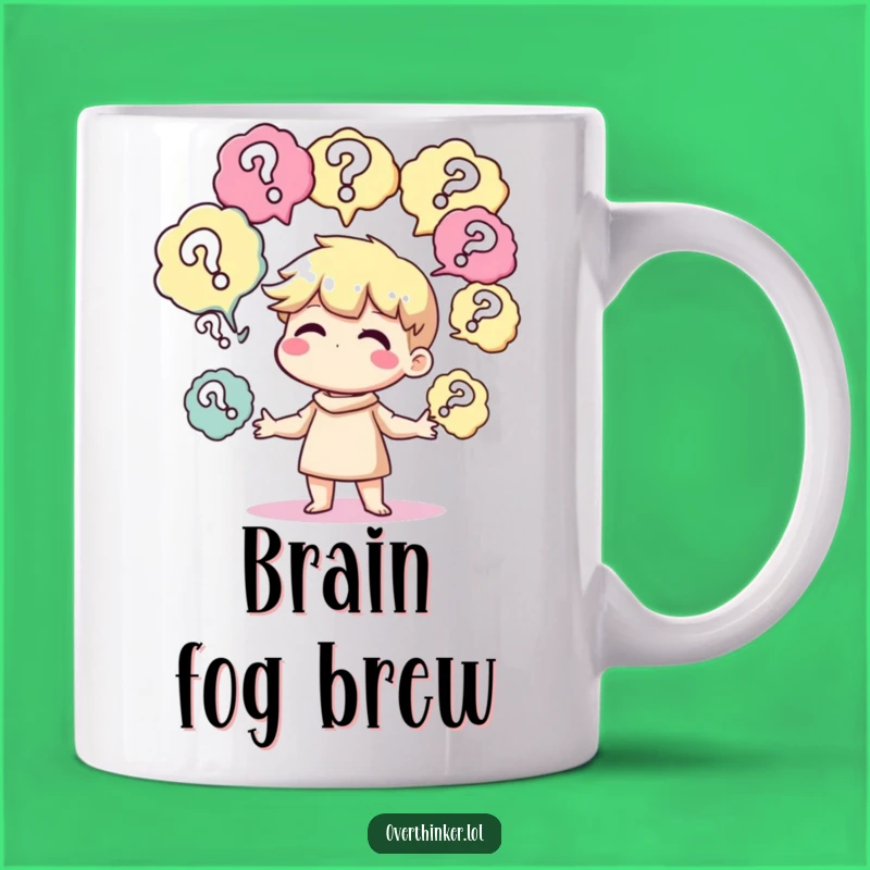 Funny Juggling Questions Mug: Confused Mind Gift for Thinkers