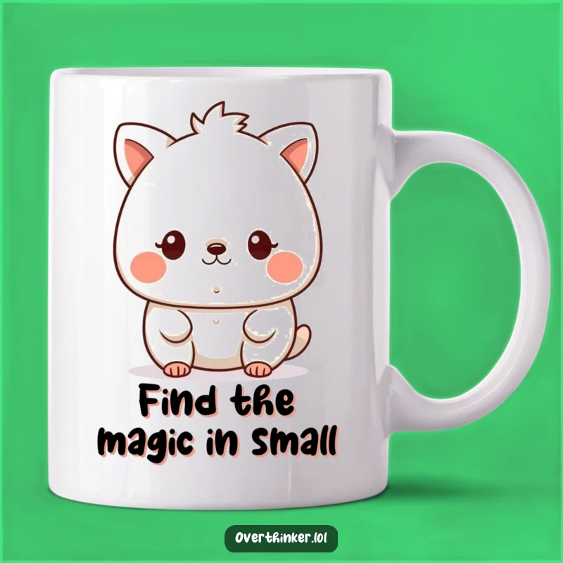 Funny Intense Focus Kawaii Mug: Cute Animal Speck Admirer, Perfect Funny Gift