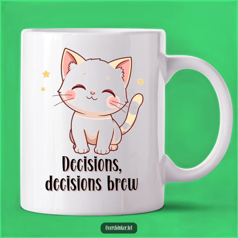 Funny Cat Tail Mug: Anticipate Your Day with Hilarious Indecision!