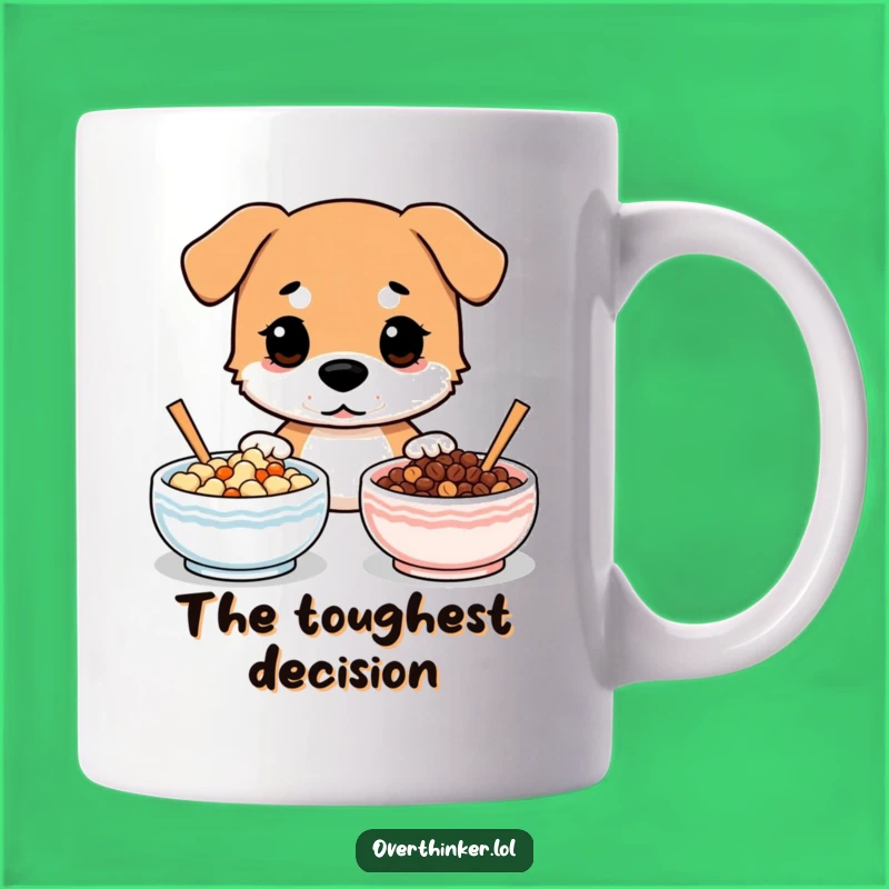 Funny Dog Indecision Mug: Hilarious Gift for Picky Eaters and Food Lovers