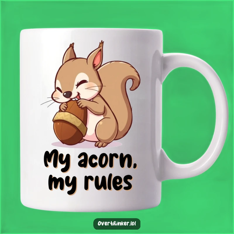 Funny Squirrel Acorn Stress Mug: Perfect Anxiety Gift for Nervous Friends