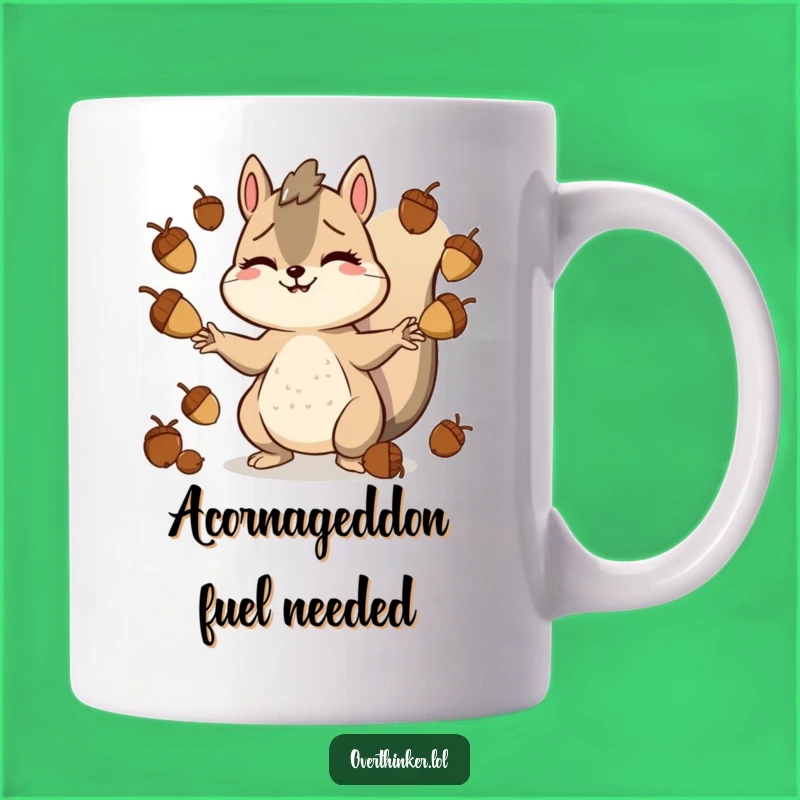 Funny Stressed Squirrel Mug: Acorn Juggler, Perfect Funny Gift for Busy People