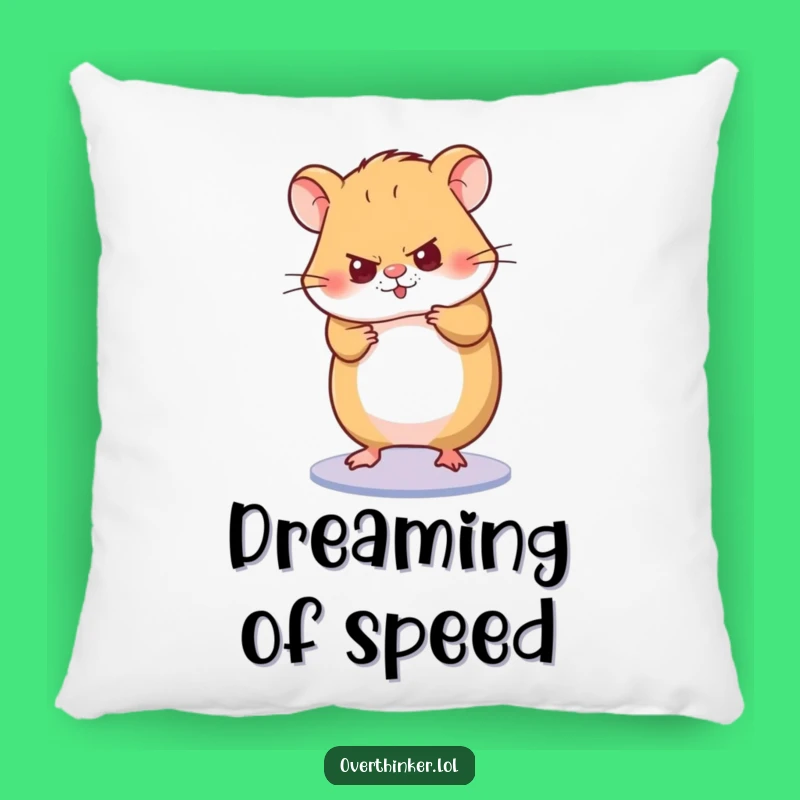 Funny Hamster Pillow: Character's Focused Wheel Comfort