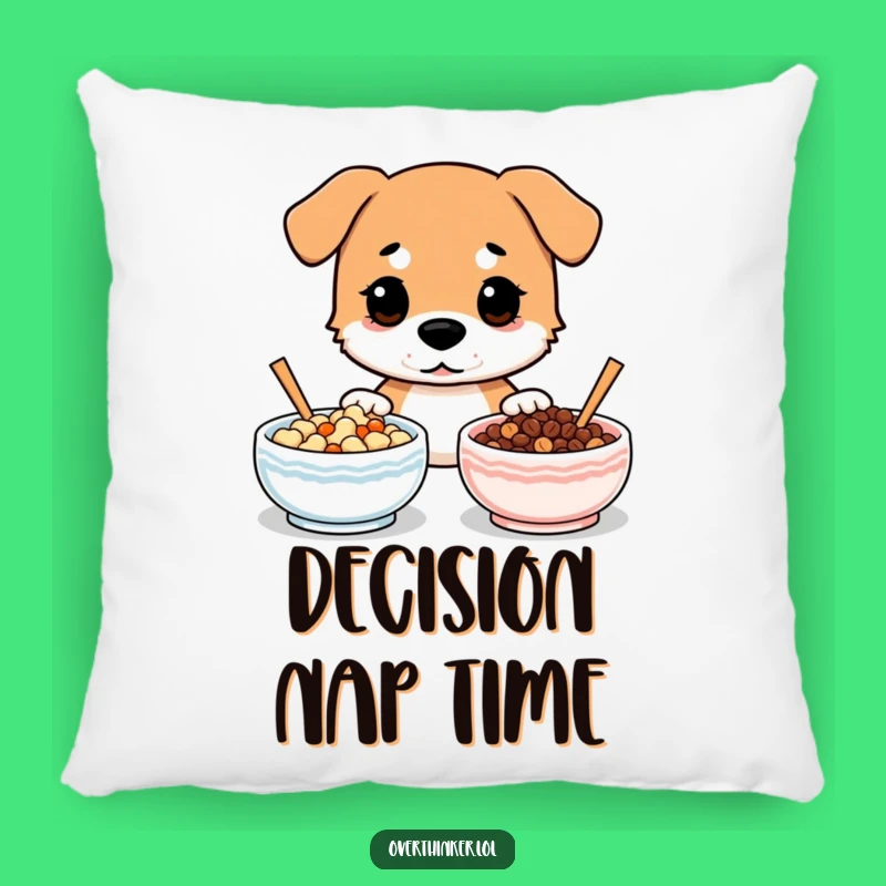 Funny Dog Food Choice Pillow: Cozy and Comical Cushion for Indecisive Pups