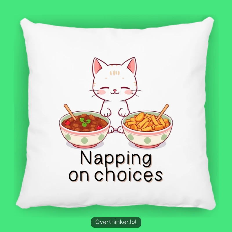 Funny Kawaii Cat Food Pillow - Cozy Comfort and Hilarious Decor