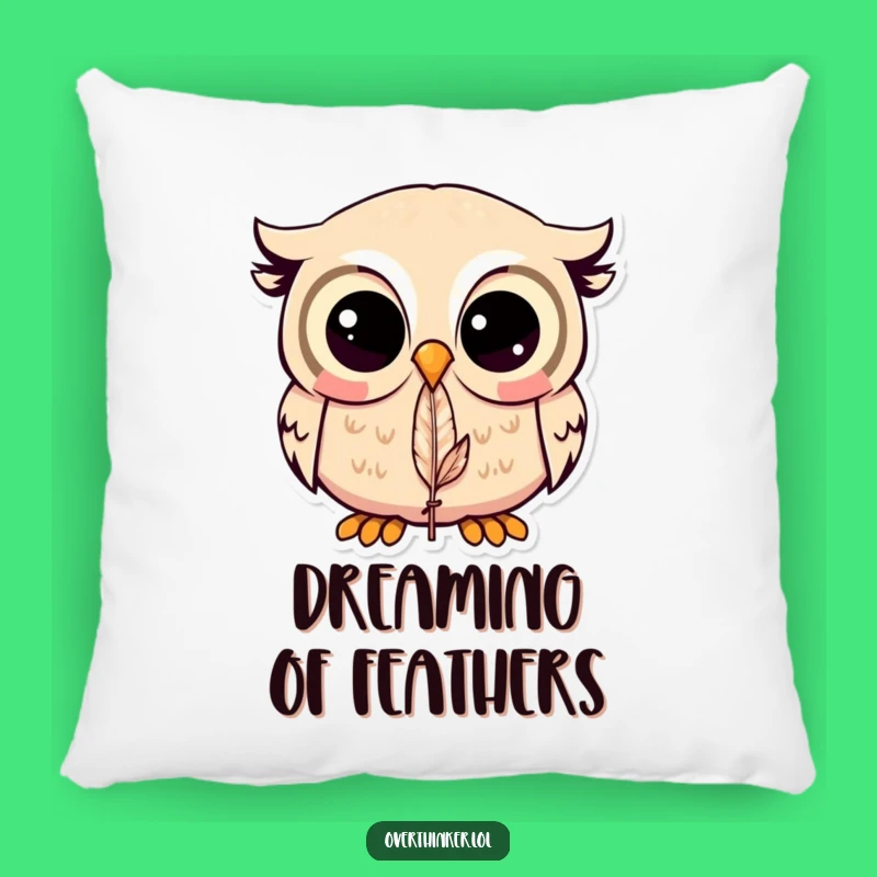 Funny Kawaii Owl Feather Pillow - Cozy Comfort and Hilarious Decor
