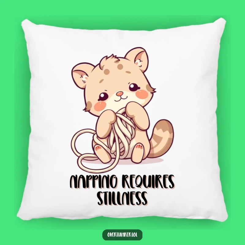 Funny Yarn Nap Pillow: Comfy Animal Character Tangled, Cozy Funny Gift for Relaxation!