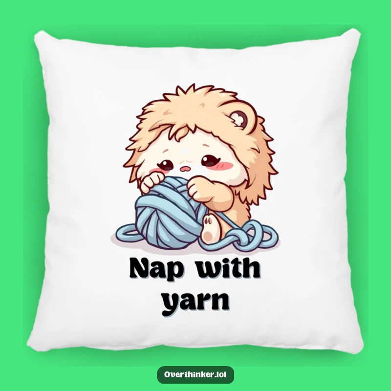Funny Yarn Tangled Pillow: Cozy Crafting Comfort Gift