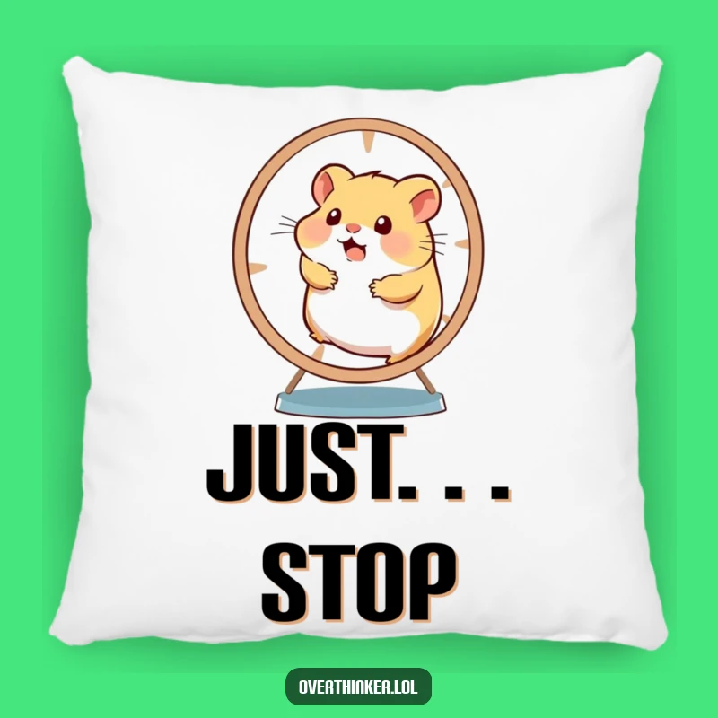 Funny Overwhelmed Hamster Pillow - Cozy Stress Ball Accent for a Funny Gift