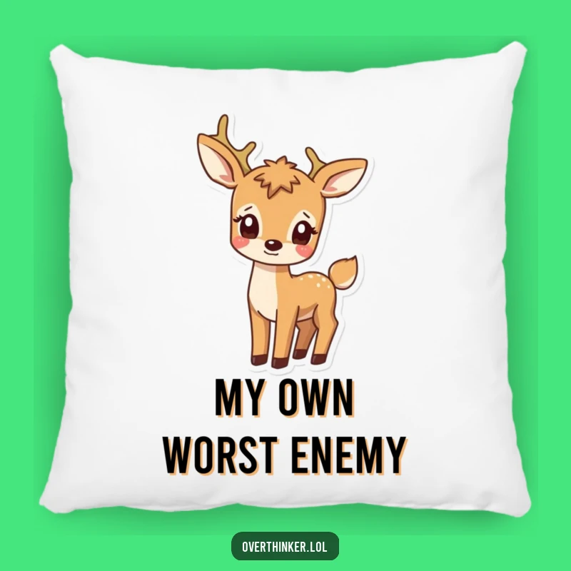 Cozy Funny Deer Watching Tail Pillow - Whimsical Comfort Gift