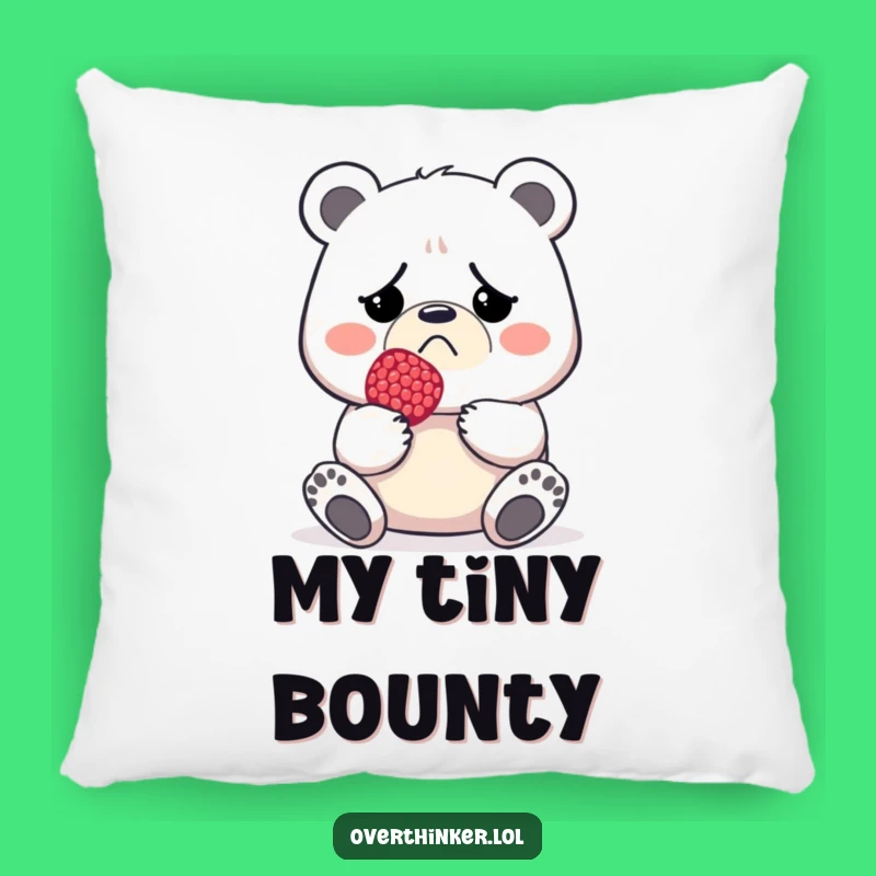Funny Grumpy Bear Pillow - Cozy Disappointment Cushion for a Funny Gift