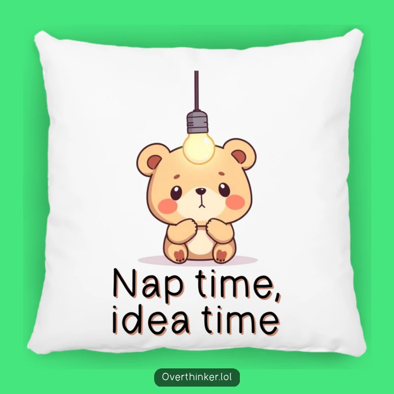 Soft Funny Bear Idea Pillow: Cozy Humor for Your Contemplative Space