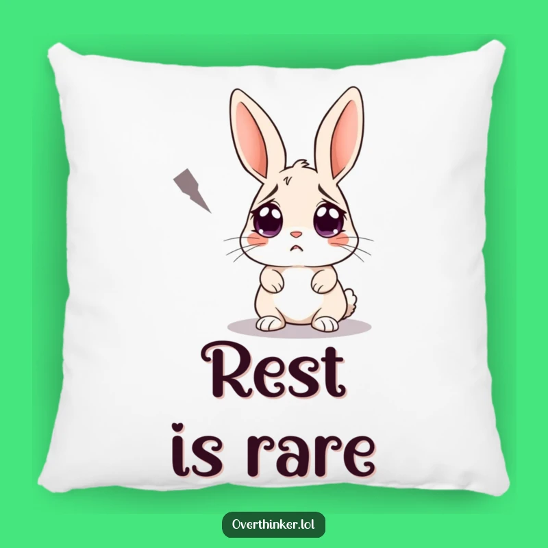 Funny Rabbit Shadow Pillow: Worried Bunny Comfort, Hilarious Home Gift