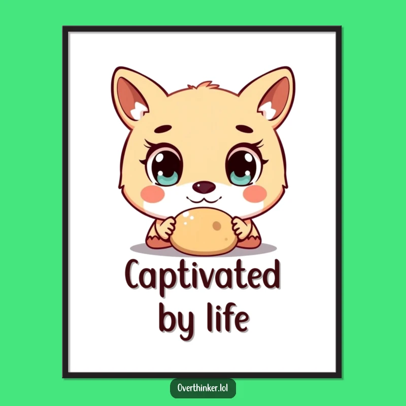 Funny Digital Print: Wide-Eyed Animal Stares, Instant Funny Gift Decor