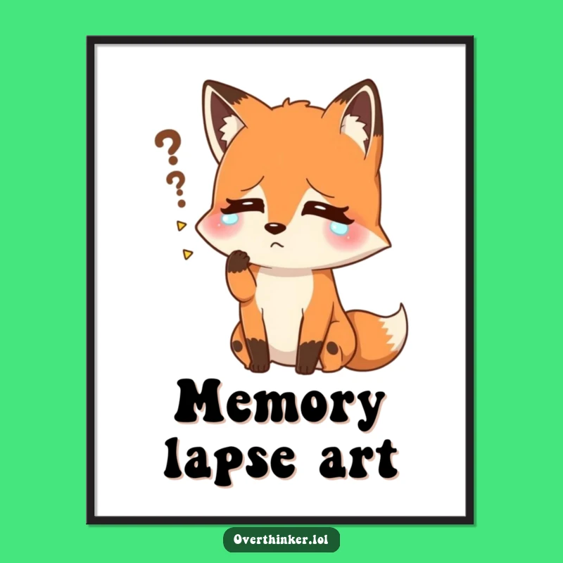Funny Fox Name Recall Digital Print: Sweaty Vixen Art, Instant Gift