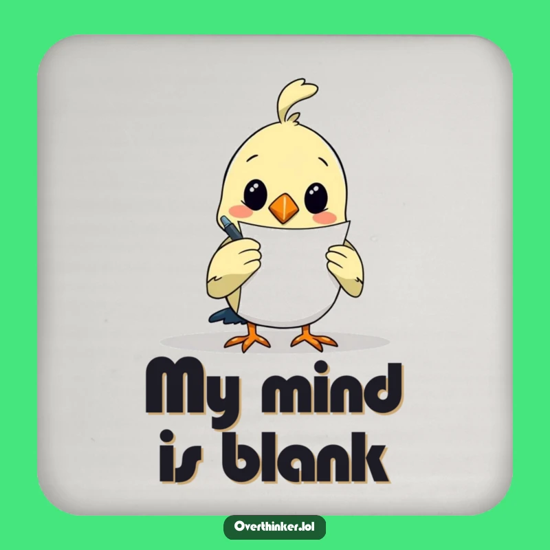 Funny Bird Coaster: Protect Your Table from Overthinking Guests