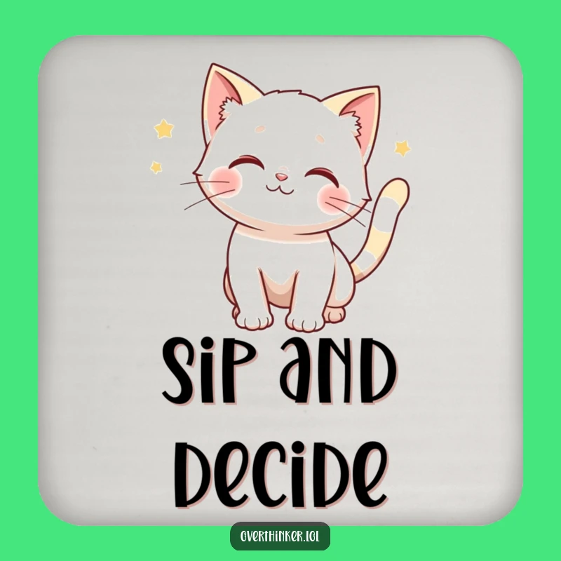 Funny Cat Tail Coaster: Rest Your Drinks on Anticipated Outcomes!
