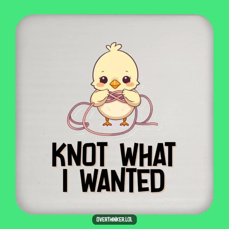 Funny Bird Drink Coaster: Protect Surfaces from Knots, A Hilarious Gift