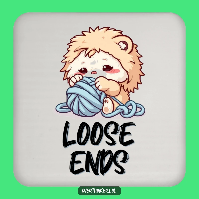 Funny Yarn Tangled Coaster: Crafter's Drink Protector Gift