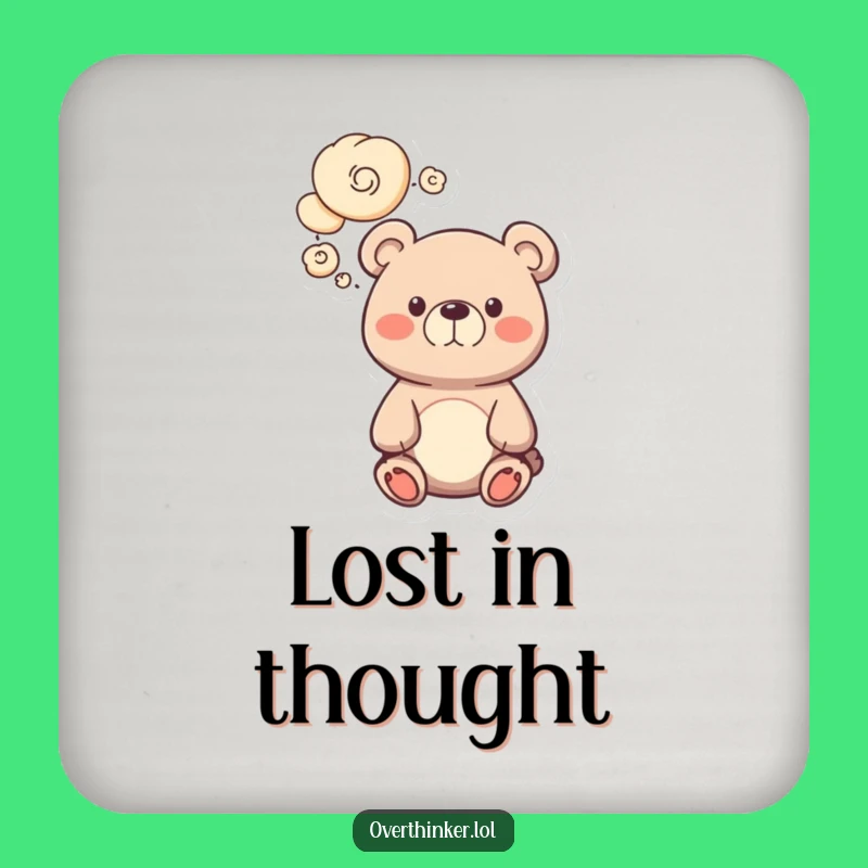 Funny Bear Coaster Set, Protect Surfaces with Humorous Charm