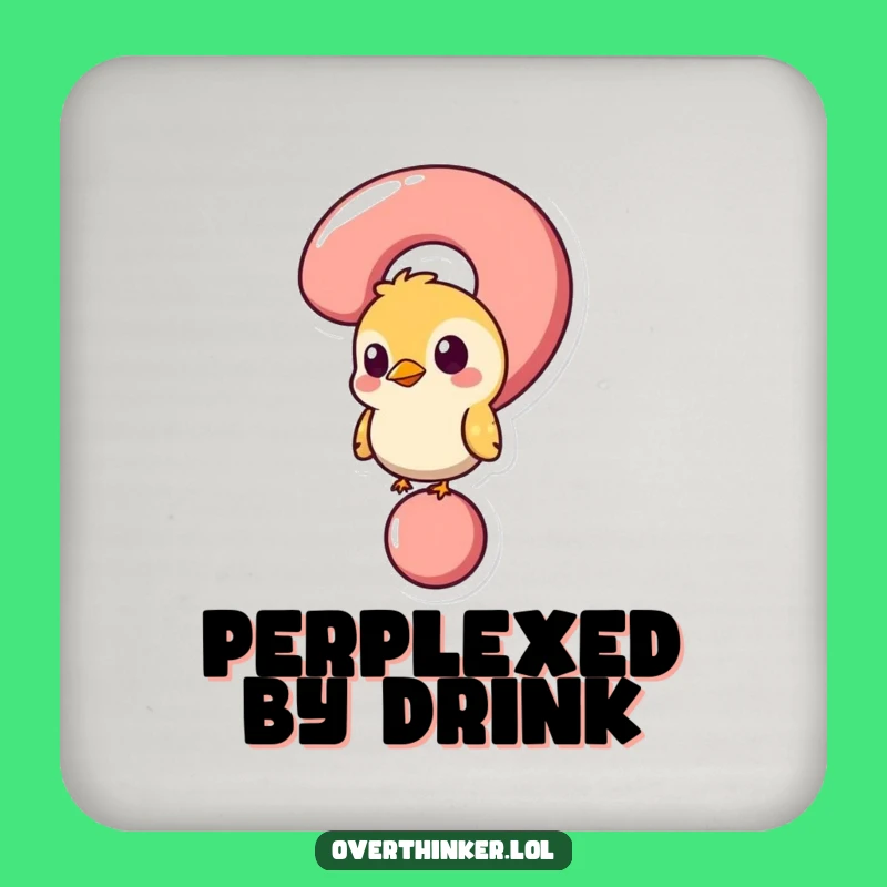 Funny Bird Question Mark Coasters: Protect Surfaces with Puzzled Charm