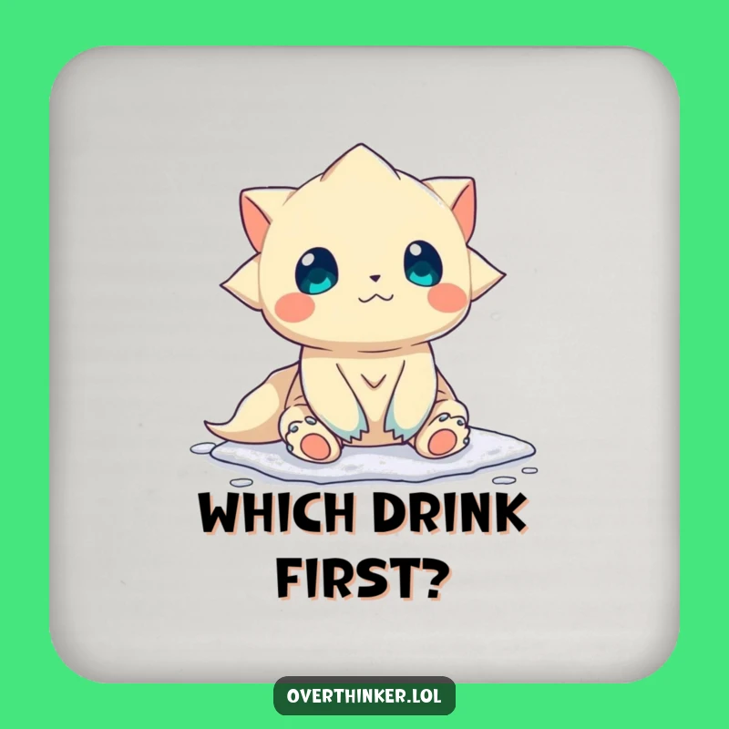 Funny Indecisive Creature Coasters - Protect Surfaces with Humor!