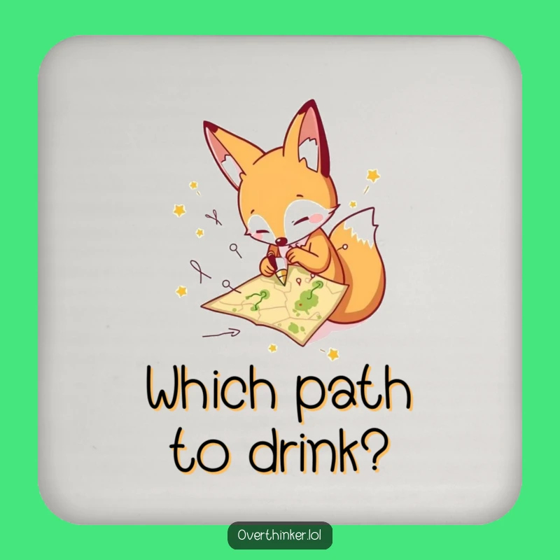 Funny Fox Coaster Set, Protect Surfaces with Humorous Navigation