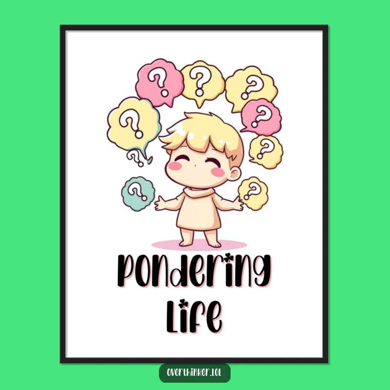 Funny Juggling Questions Poster: Philosophical Art Gift