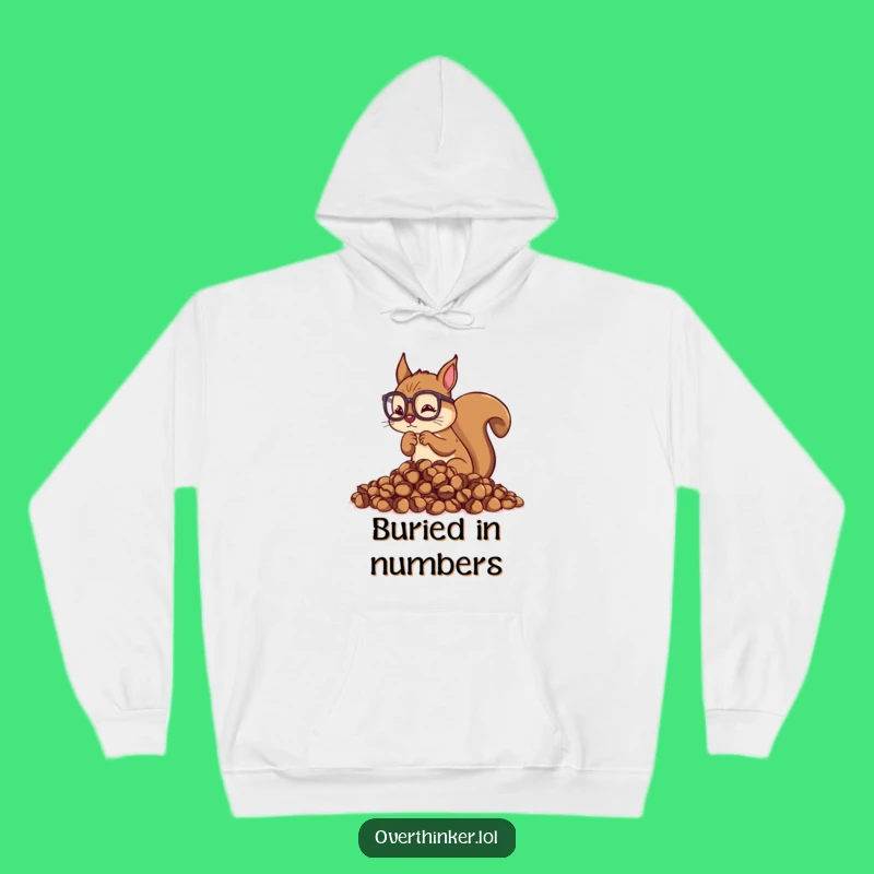 Funny Overthinking Squirrel Hoodie: Cozy Worrier Character, Perfect Funny Gift