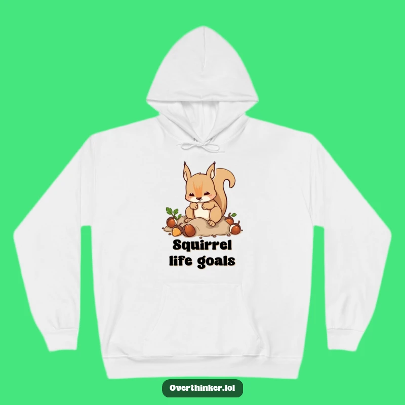 Cozy Squirrel Scramble Hoodie: Stay Warm While Overthinking, a Perfect Funny Gift