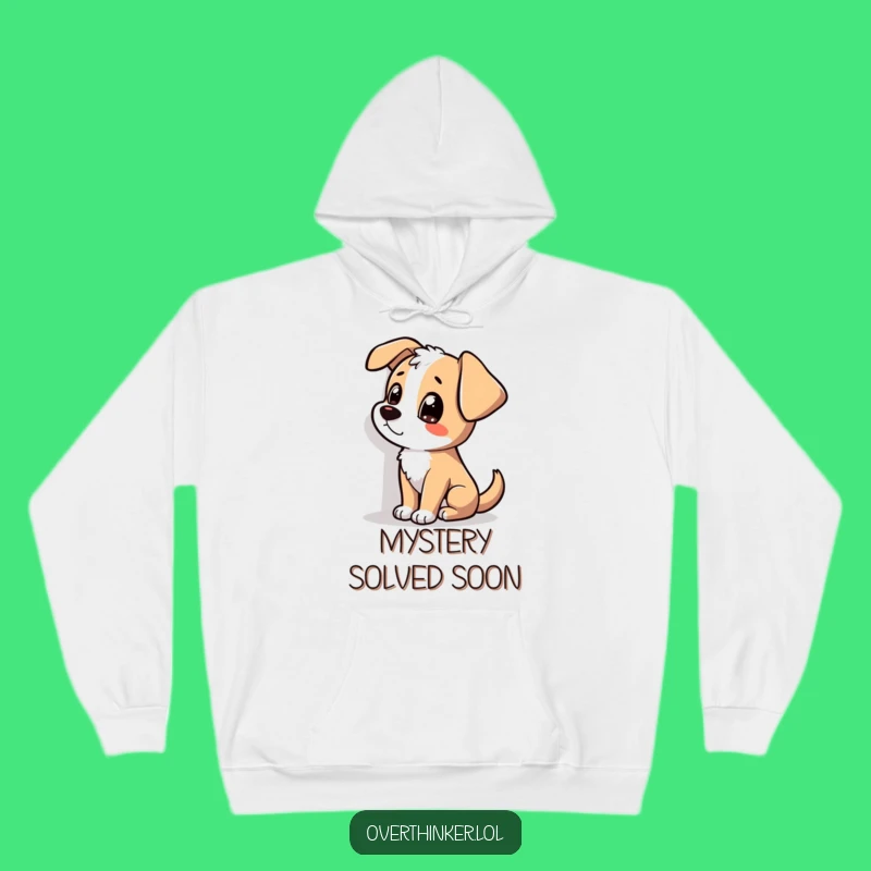 Funny Dog Hoodie: Shadow Staring, Cozy Puzzled Pup Wear